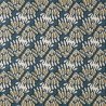 Semi panamá estampado SVARA Azul prusiano / Lino